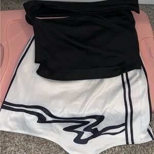 2 piece abstract design skirt set